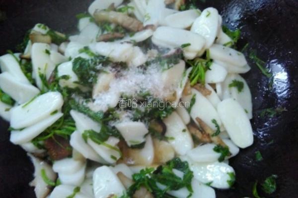 荠菜肉丝炒年糕的做法图解19