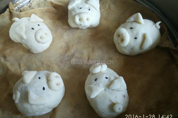 梨藕豆沙包 的做法图解14
