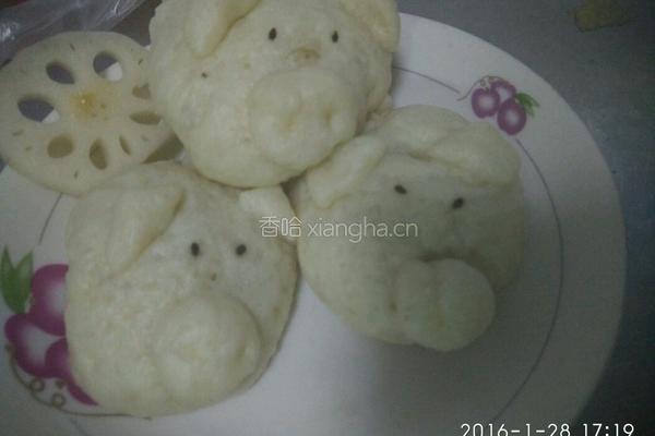 梨藕豆沙包 的做法图解18