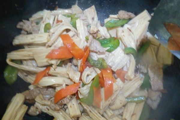 肉炒腐竹的做法图解4