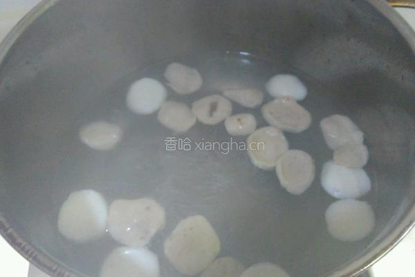 菜心丸子汤的做法图解4