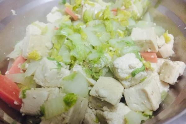 白菜炖豆腐的做法图解7