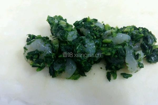 荠菜虾仁春卷（芥末味）的做法图解4