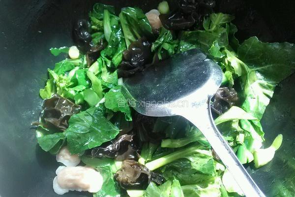 芥兰木耳炒饺的做法图解8