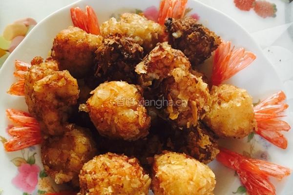 土豆泥虾球的做法图解10