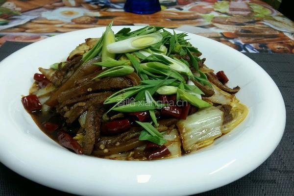 黄白菜醋烧羊肉的做法图解12