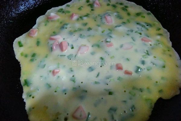 韭菜火腿鸡蛋饼的做法图解6