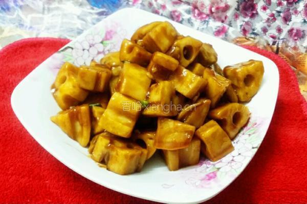 糖醋茄汁藕丁的做法图解10
