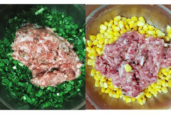 韭菜猪肉饺玉米猪肉饺的做法图解3