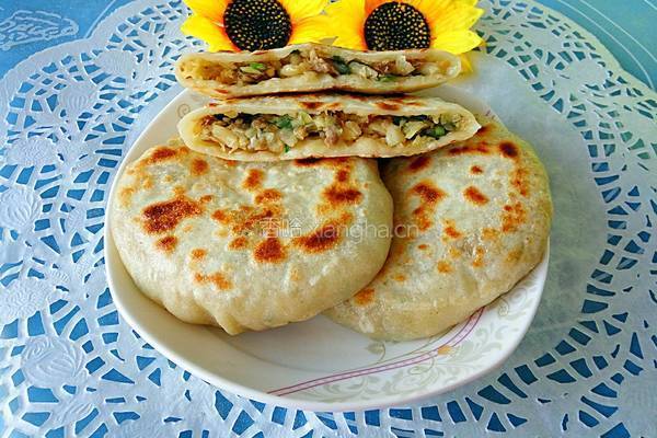 大白菜韭菜馅饼的做法图解15