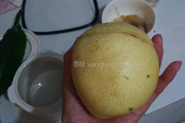 润肺化痰 琵琶叶炖梨的做法图解1