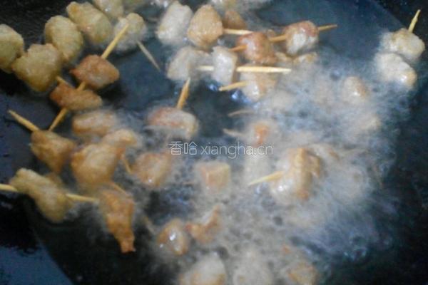 椒盐牙签肉的做法图解7