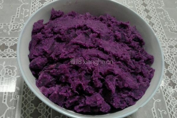 黄金紫薯卷的做法图解2