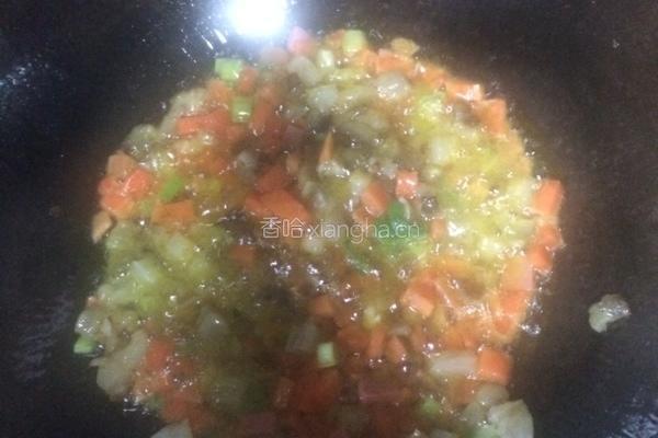 五彩炒饭的做法图解6