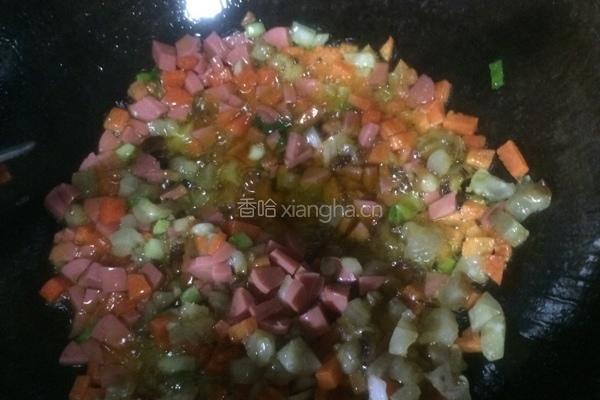 五彩炒饭的做法图解7