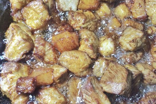 豆参烧肉的做法图解4