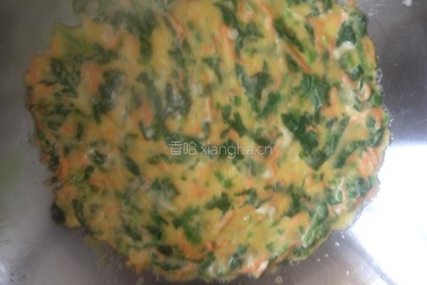 菠菜胡萝卜鸡蛋饼的做法图解9