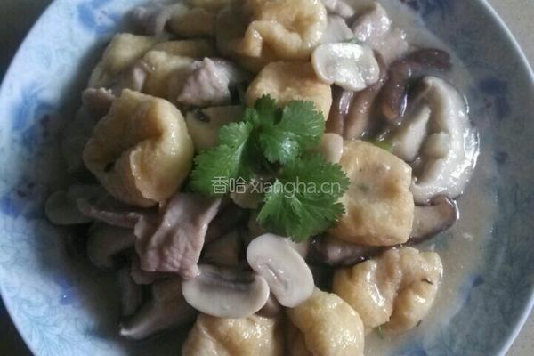 双菇干腐肉片的做法图解15