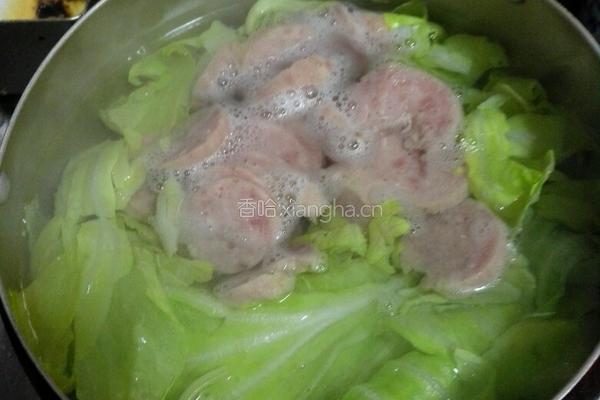 大白菜火腿肠粉丝汤的做法图解5