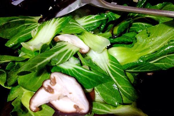 蚝油香菇油菜的做法图解6