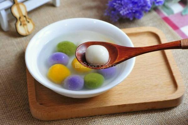 蔬果彩色汤圆