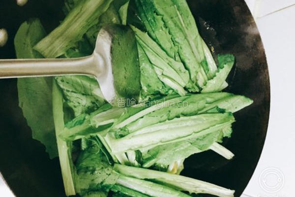 豆豉炒油麦菜的做法图解5
