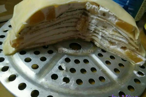 黄桃芒果千层蛋糕的做法图解6