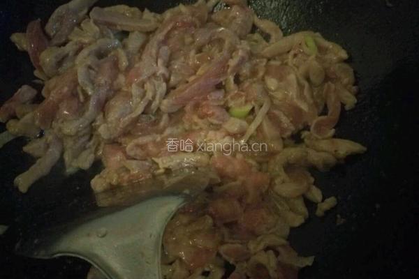 青椒炒肉的做法图解3
