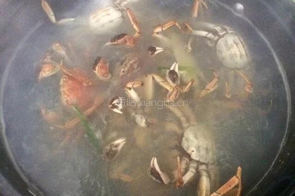 水煮河蟹的做法图解6