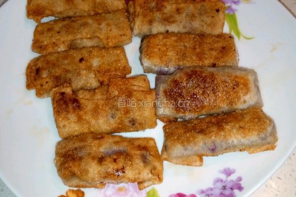 剩馄饨皮做春卷的做法图解5