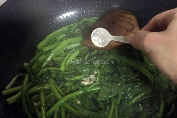清炒油菜花的做法图解5