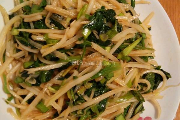 凉拌菠菜土豆丝的做法图解6