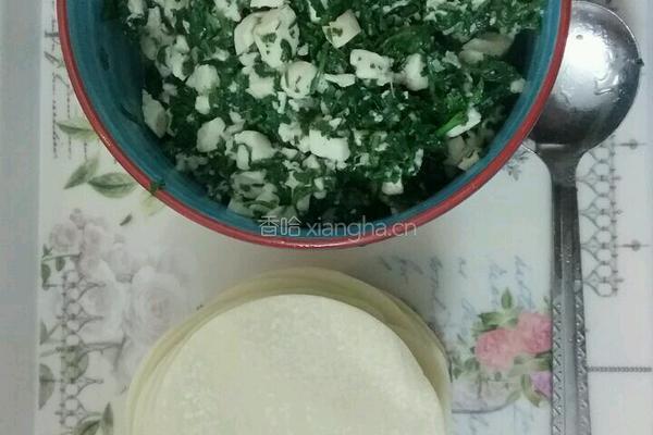 荠菜豆腐水饺的做法图解3