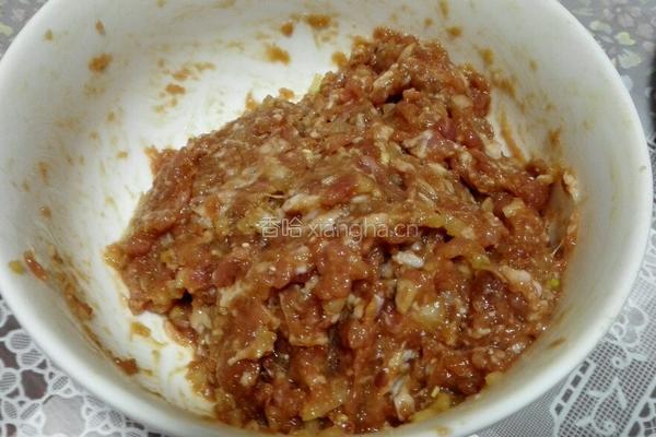 鲜烤香菇酿肉的做法图解3