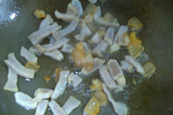 茨菇炒咸肉的做法图解4