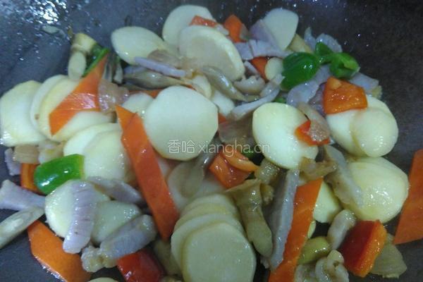 茨菇炒咸肉的做法图解7