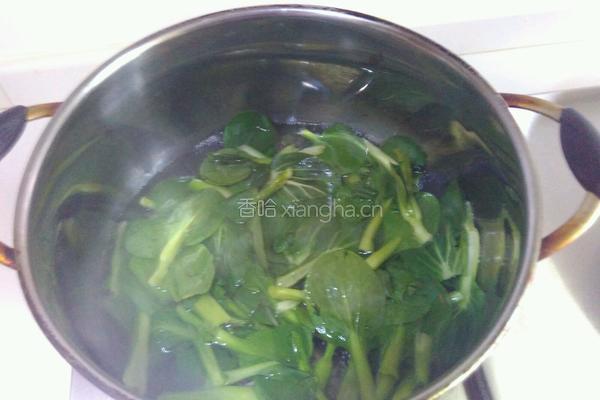 青菜蛋花汤的做法图解2