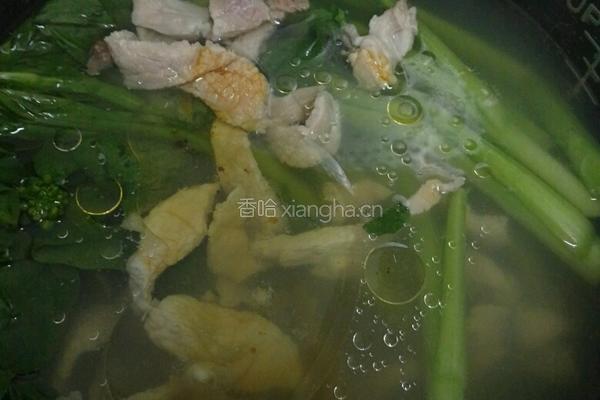 青菜瘦肉鸡蛋面的做法图解2