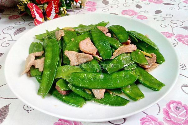 荷兰豆炒瘦肉的做法图解9