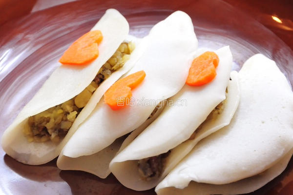 爱心绿豆沙饼的做法图解6