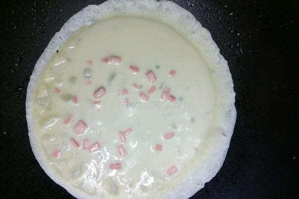 鸡蛋火腿饼的做法图解2