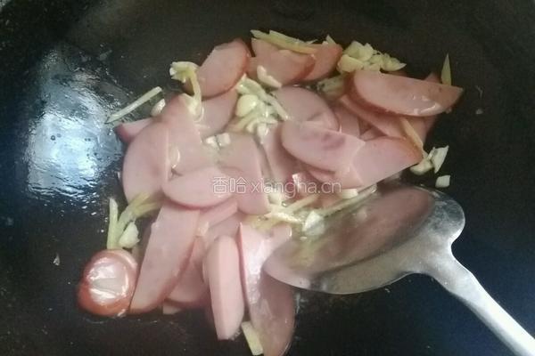 粉丝白菜烩火腿的做法图解4