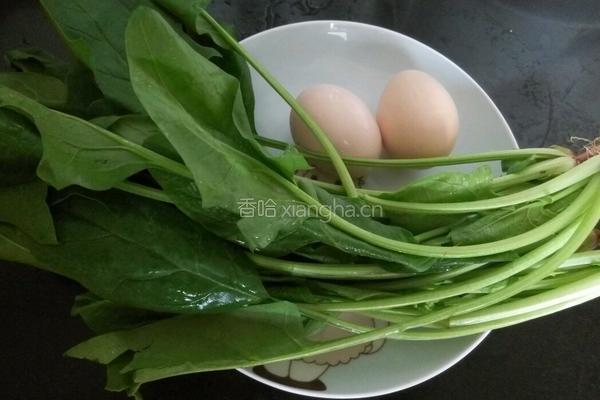 菠菜鸡蛋汤的做法图解1