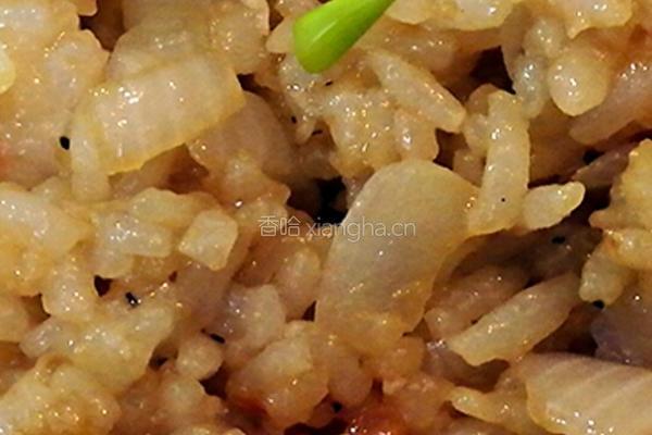 北极甜虾炒饭的做法图解4