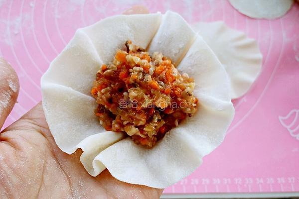 开口烧麦——香菇胡萝卜鲜肉馅的做法图解14