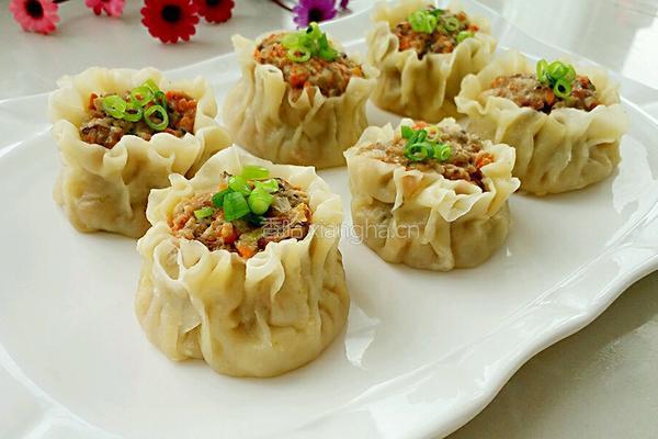 开口烧麦——香菇胡萝卜鲜肉馅的做法图解20