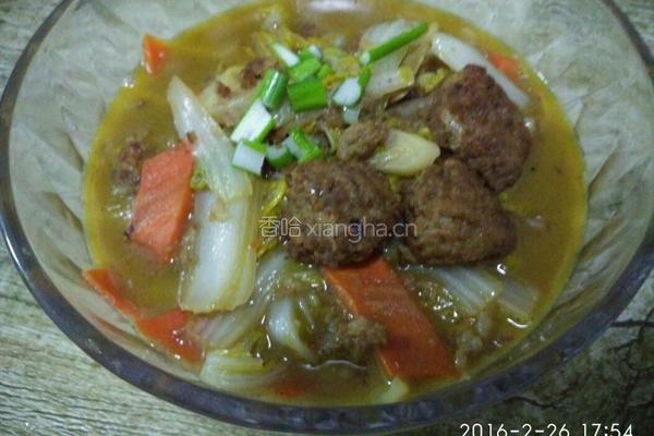 牛肉丸炖娃娃菜
