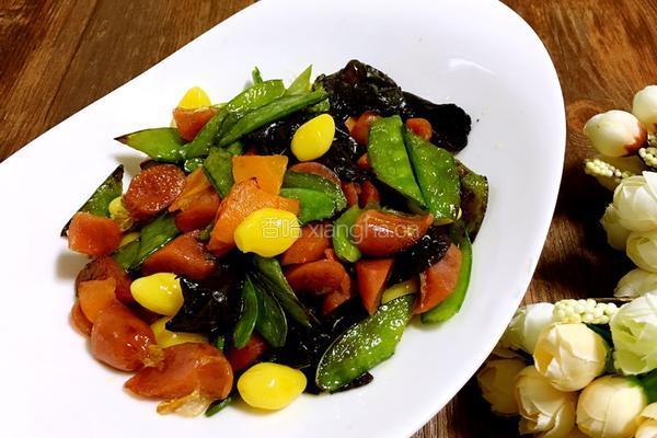 荷兰豆炒白果的做法图解7