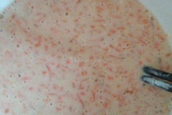 胡萝卜鸡蛋饼的做法图解3