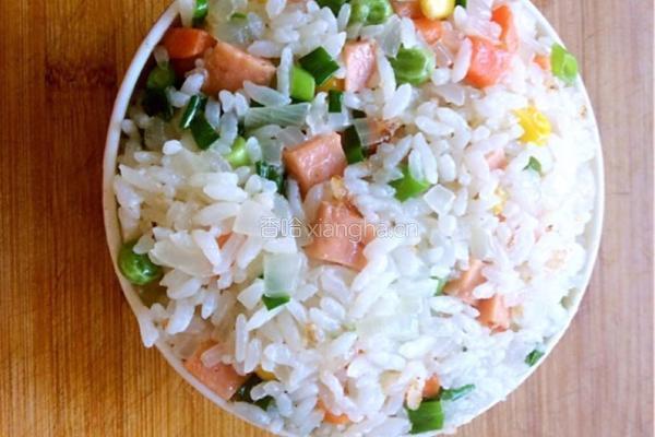 什锦虾仁炒饭的做法图解6
